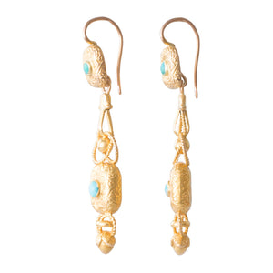 Antique Earrings with Turquoise