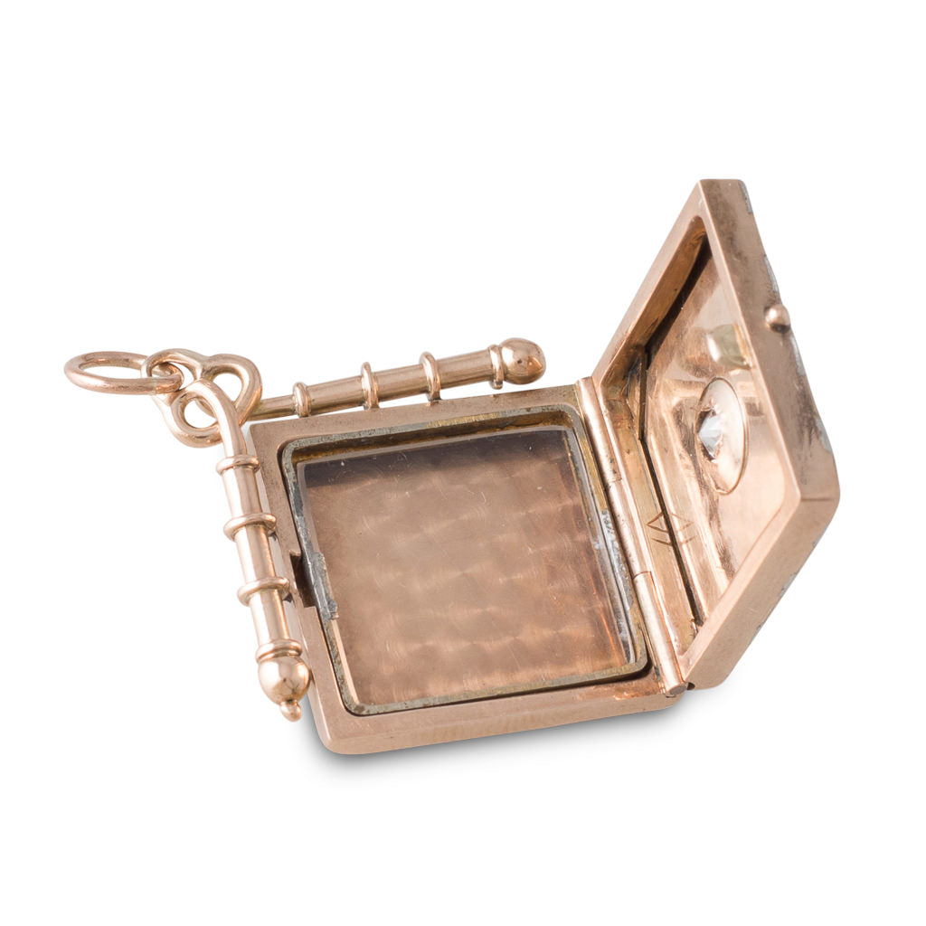 Square Locket with Diamond | Rutherford