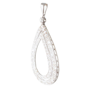 Pear Shaped Pendant with Diamonds