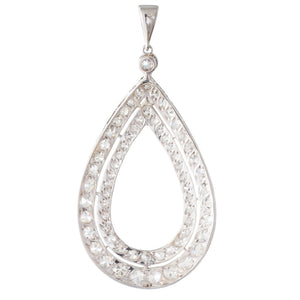 Pear Shaped Pendant with Diamonds