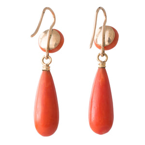 Double Drop Coral Earrings