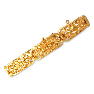Antique Gold Flower Bracelet