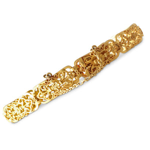 Antique Gold Flower Bracelet