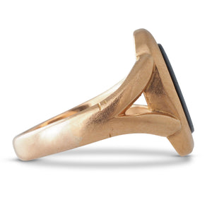 A Gold & Stone Signet Ring