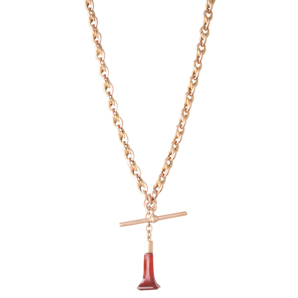 A Rose Gold Fancy Link Albert