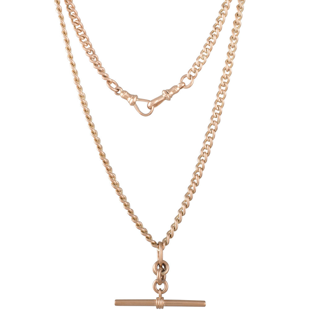 A Rose Gold Curb Link Necklace