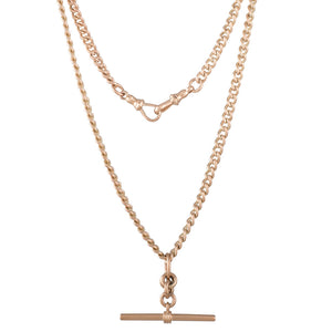 A Rose Gold Curb Link Necklace