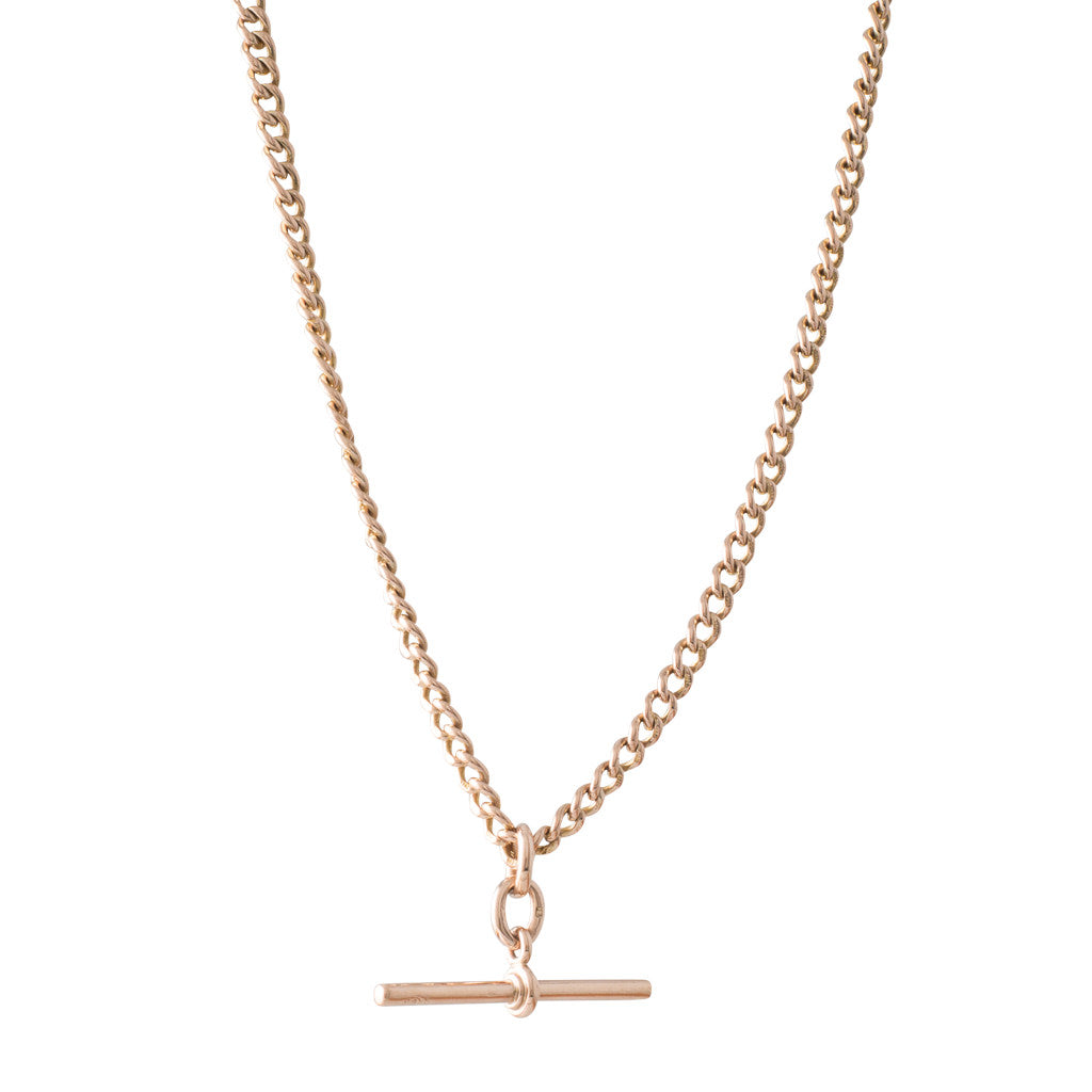 A Rose Gold Curb Link Necklace