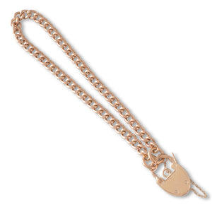 9ct Rose Gold Padlock Bracelet