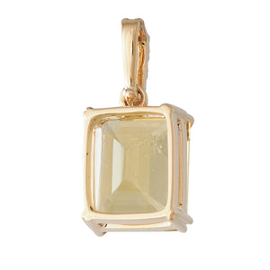 Yellow Beryl and Diamond Pendant