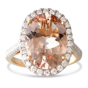 Morganite and Diamond Ring