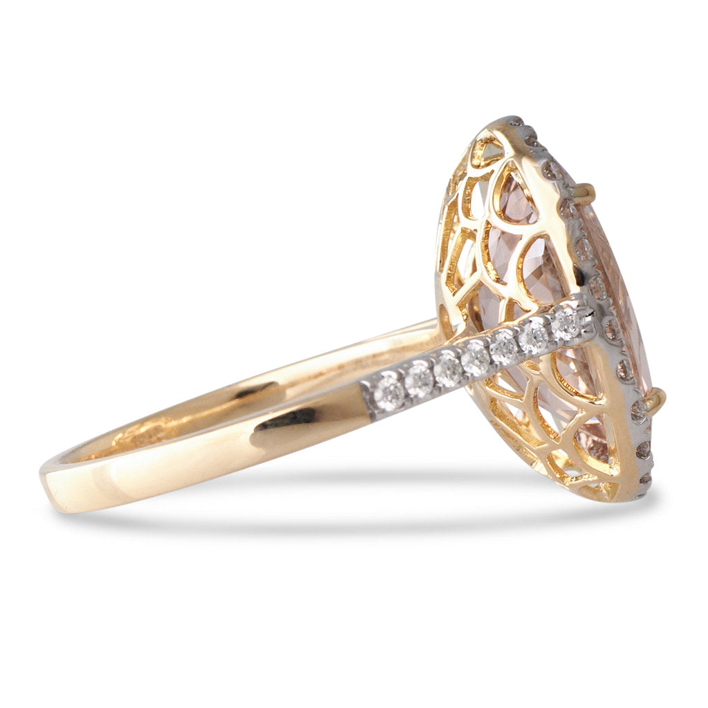 Morganite and Diamond Ring