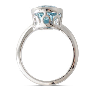 Aquamarine Solitaire Ring