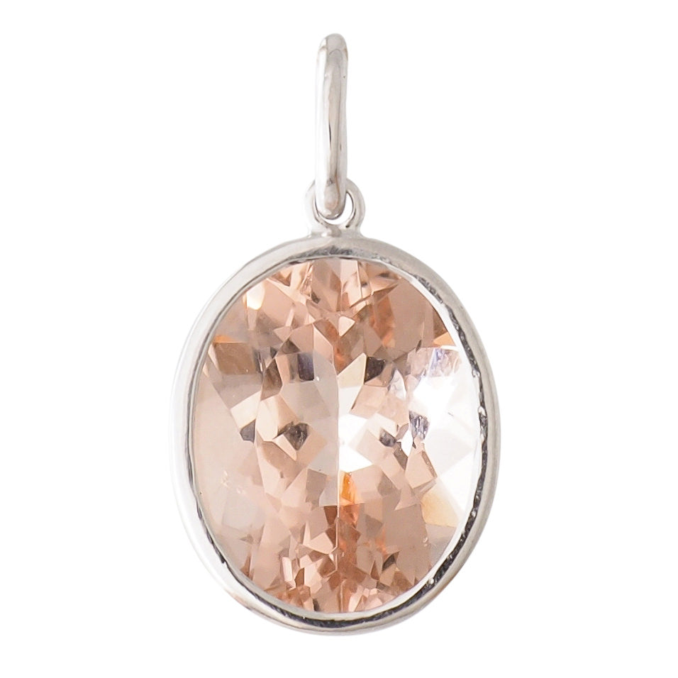 Morganite Drop Pendant