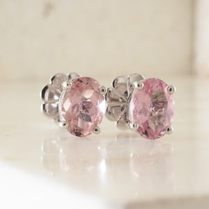 Morganite Stud Earrings