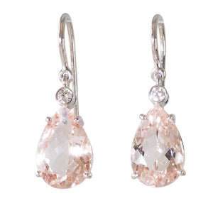 Morganite & Diamond Earrings