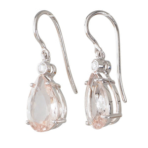 Morganite & Diamond Earrings