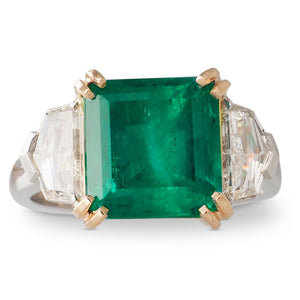 3.70ct Colombian Emerald Ring