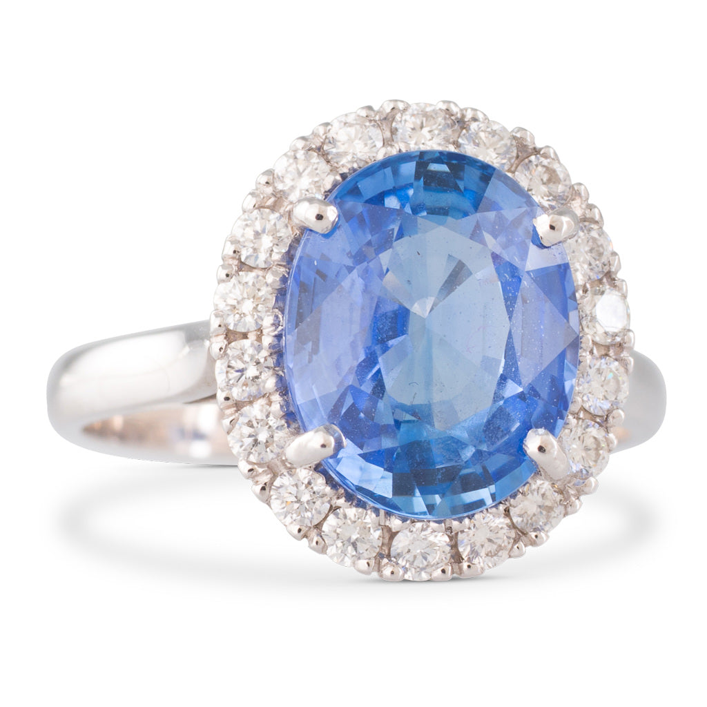 Sri Lankan Sapphire Cluster Ring