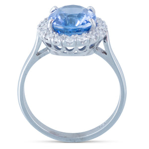 Sri Lankan Sapphire Cluster Ring