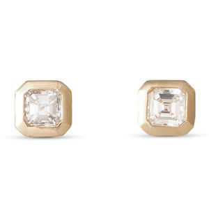 Asscher Cut Diamond Studs