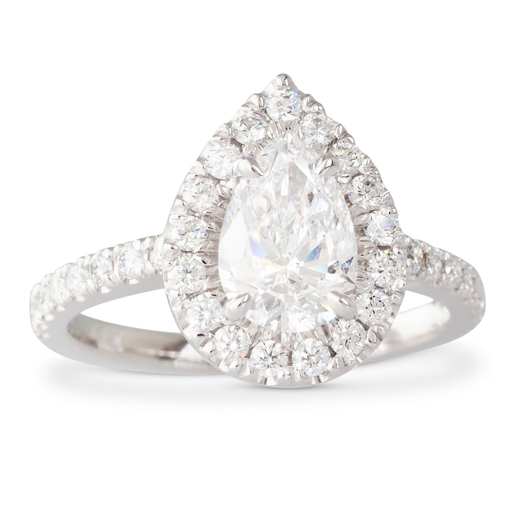 Pear Shape Diamond Cluster Ring