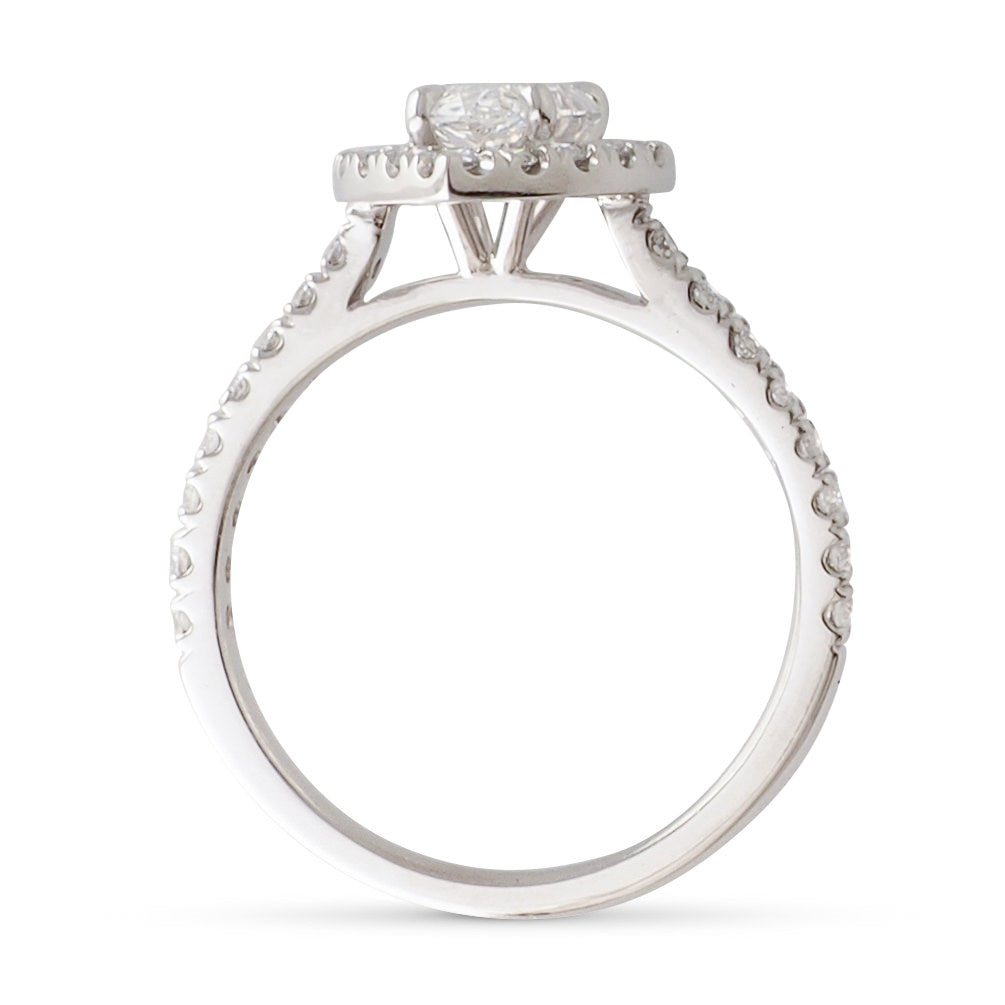 Pear Shape Diamond Cluster Ring