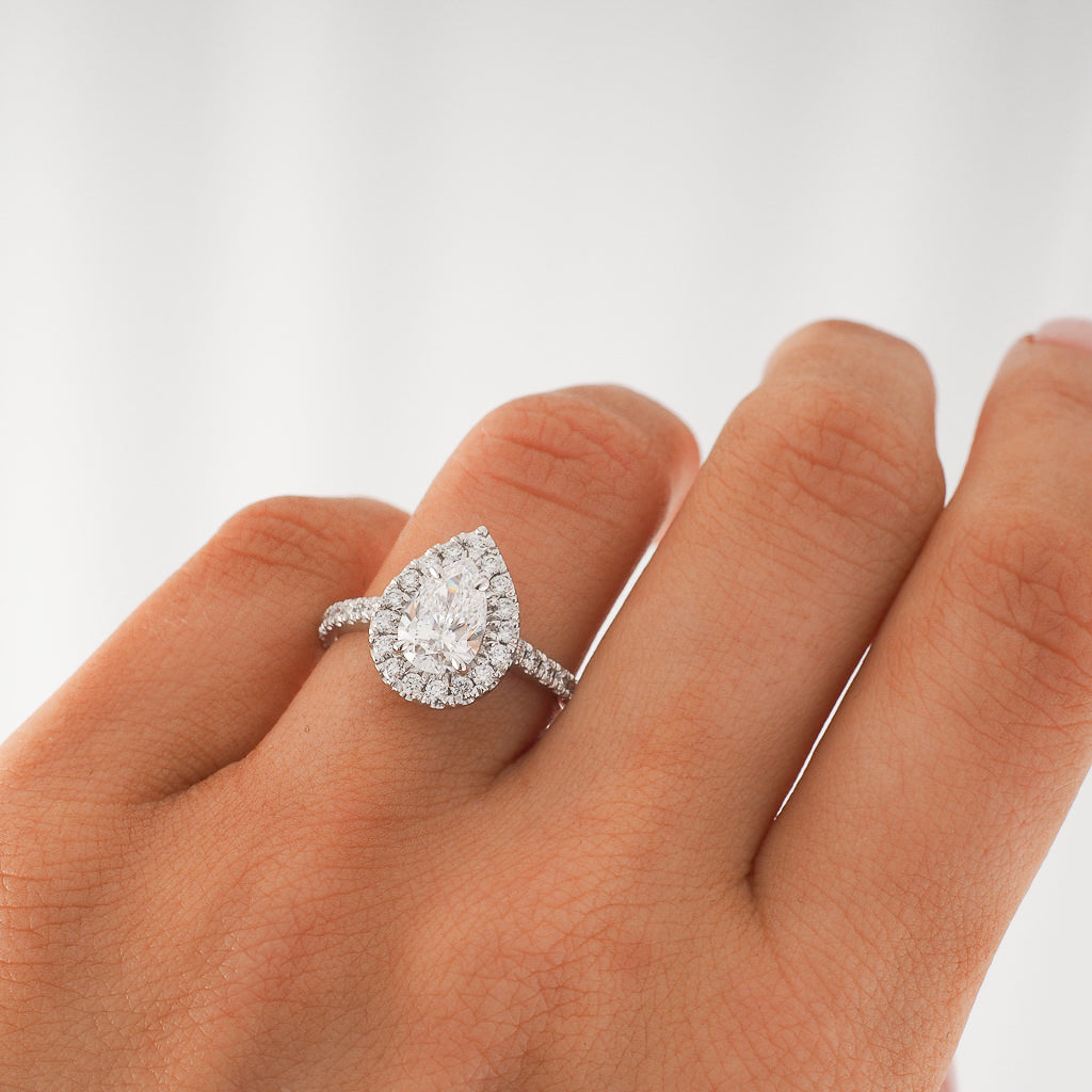 Pear Shape Diamond Cluster Ring