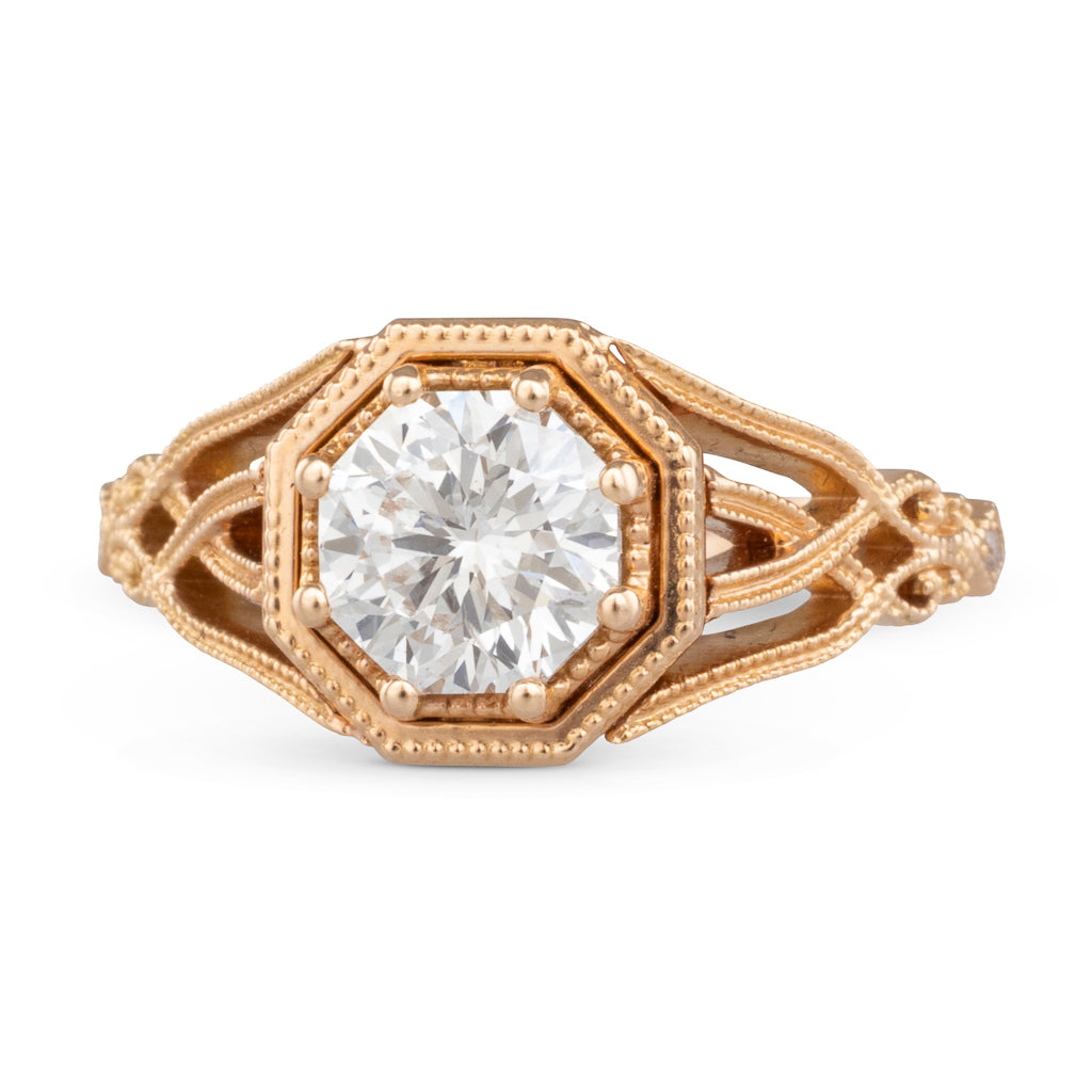 1.04ct Octagonal Diamond Ring