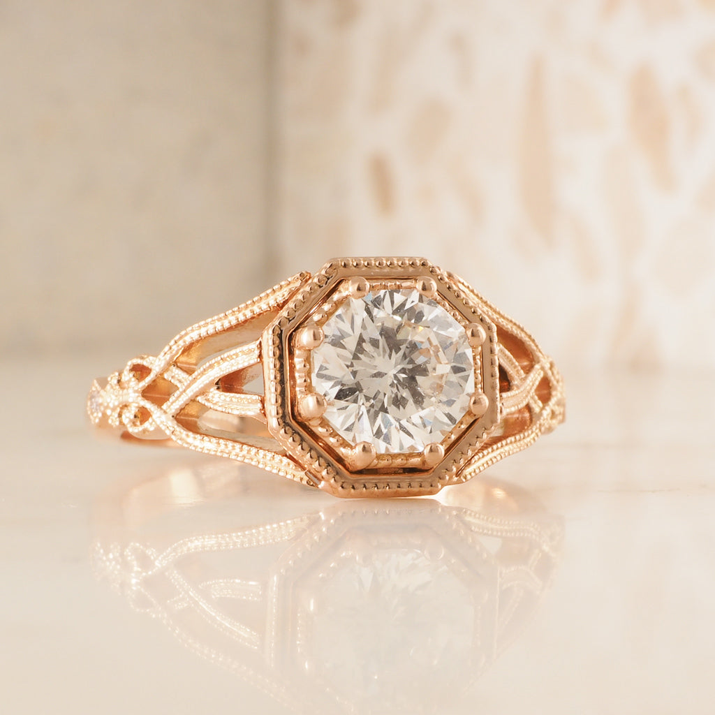 1.04ct Octagonal Diamond Ring