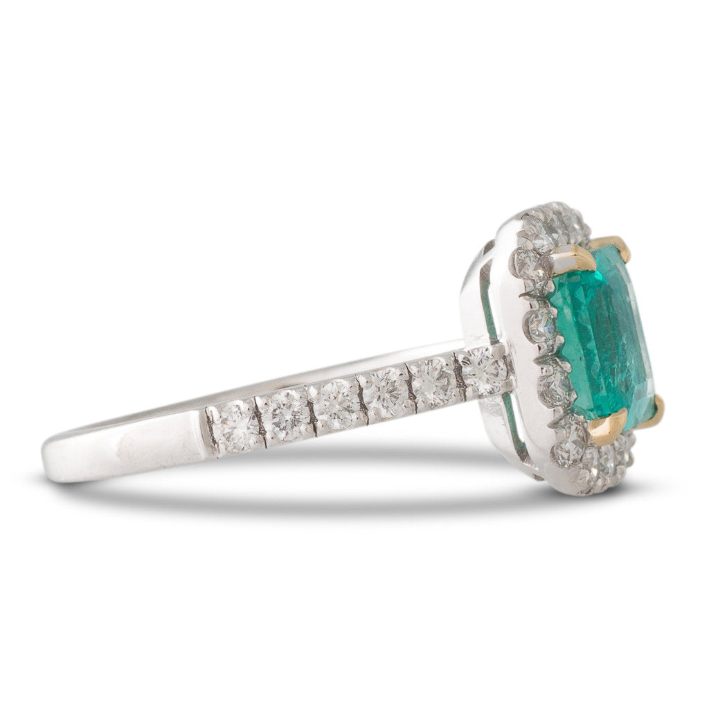 Colombian Emerald & Diamond Ring