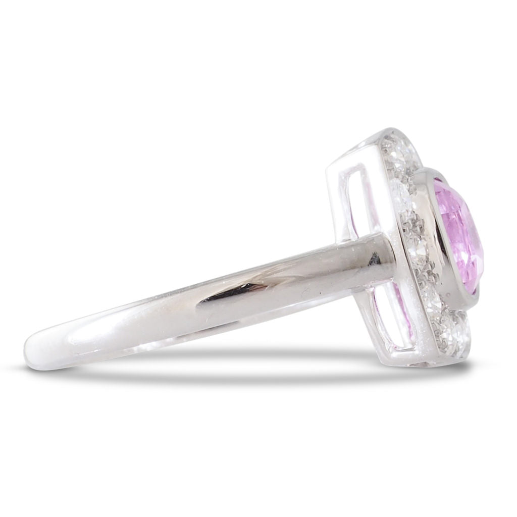 Pink Sapphire Cluster Ring