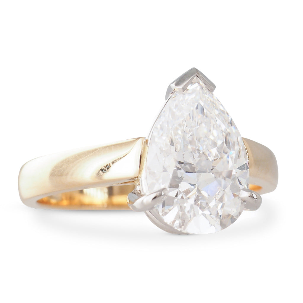 2.23ct Pear Cut Diamond Solitaire