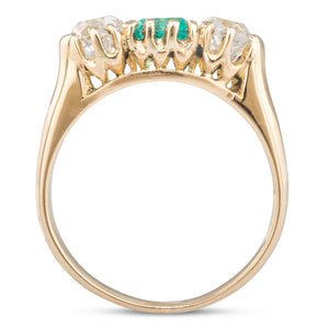 Emerald and Diamond Ring