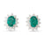Emerald and Diamond Cluster Earring