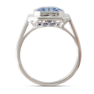 Sri Lankan Sapphire & Diamond Ring