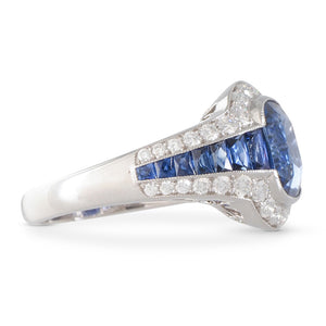 4.52ct Sapphire & Diamond Ring