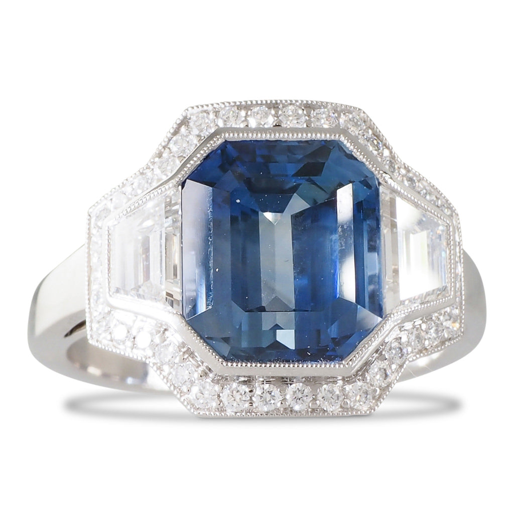 4.83ct Sapphire & Diamond Ring