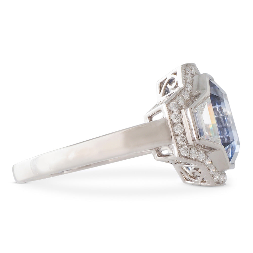 4.83ct Sapphire & Diamond Ring