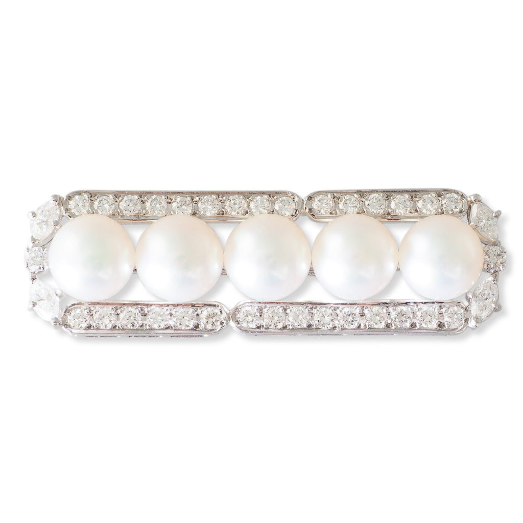 Mikimoto Pearl and Diamond Pendant