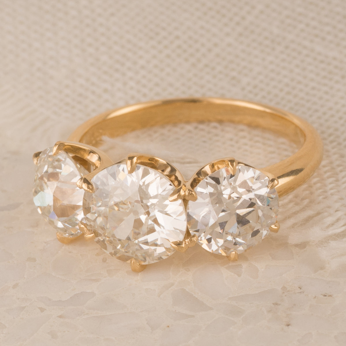 Three Stone Diamond Ring 4.11ct