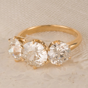 Three Stone Diamond Ring 4.11ct