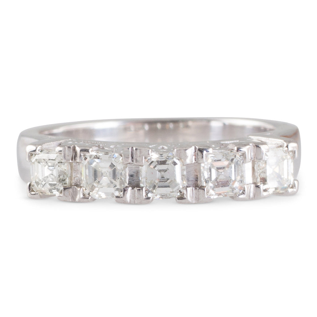 Five Stone Asscher cut Diamond Ring