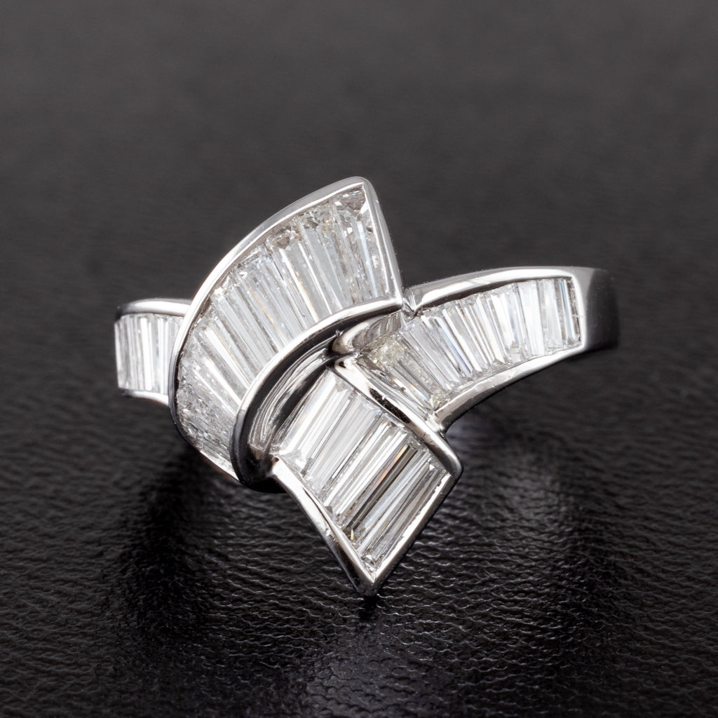 Crossover Diamond Ring