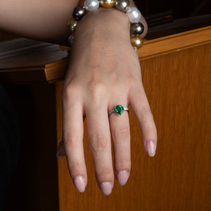 Pear Cut Emerald Ring