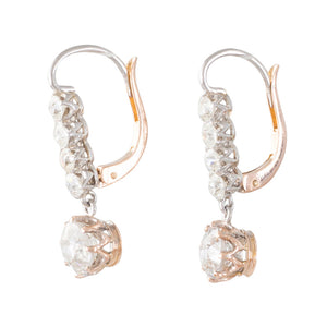 Old Cut Diamond Drop Earrings