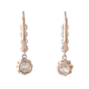 Old Cut Diamond Drop Earrings