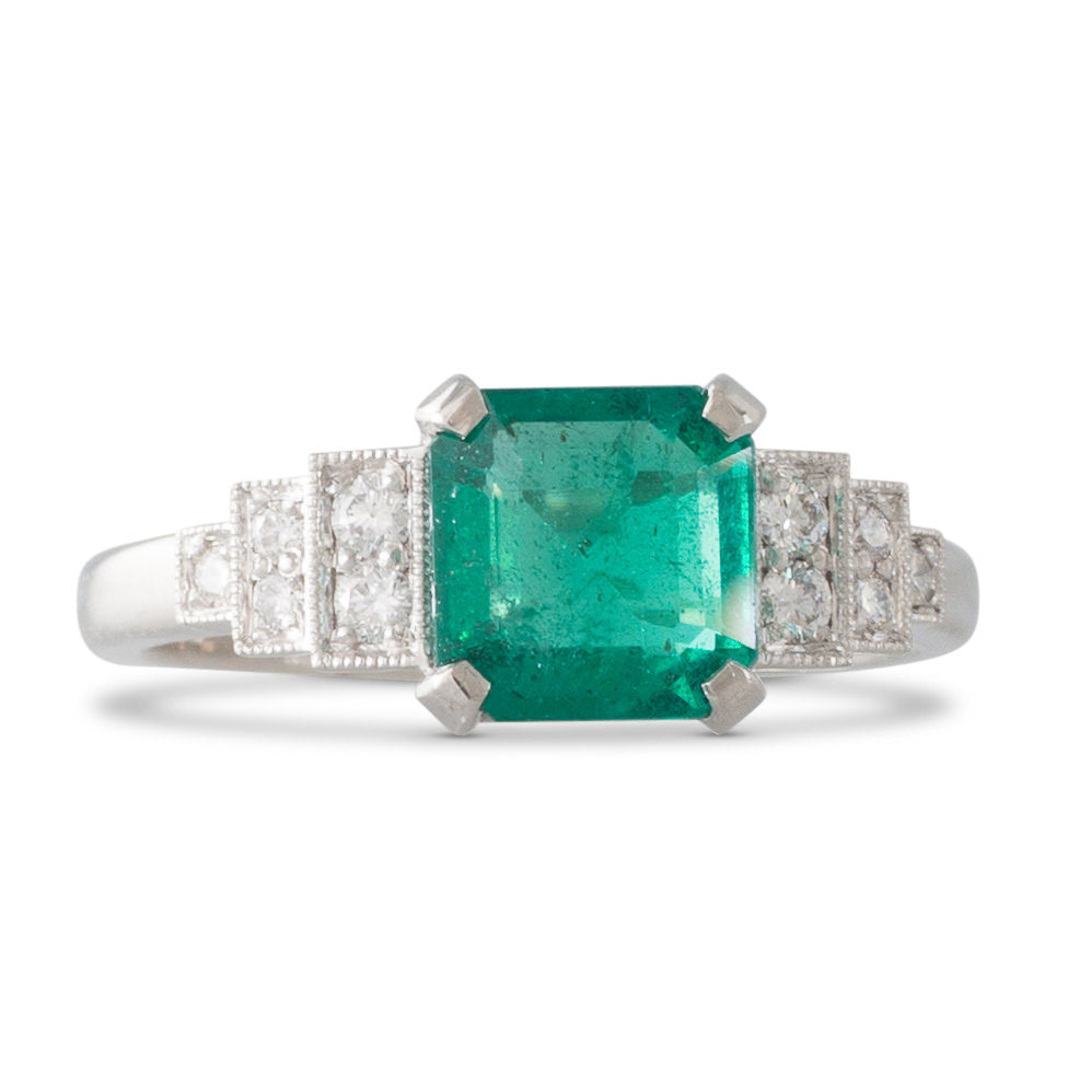 Emerald and Diamond Ring