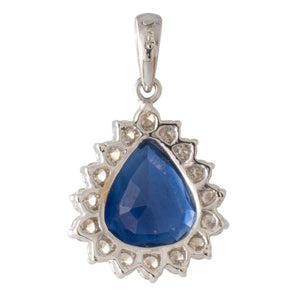 A Pear Shape Blue Sapphire Pendant