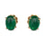 Cabochon Emerald Studs